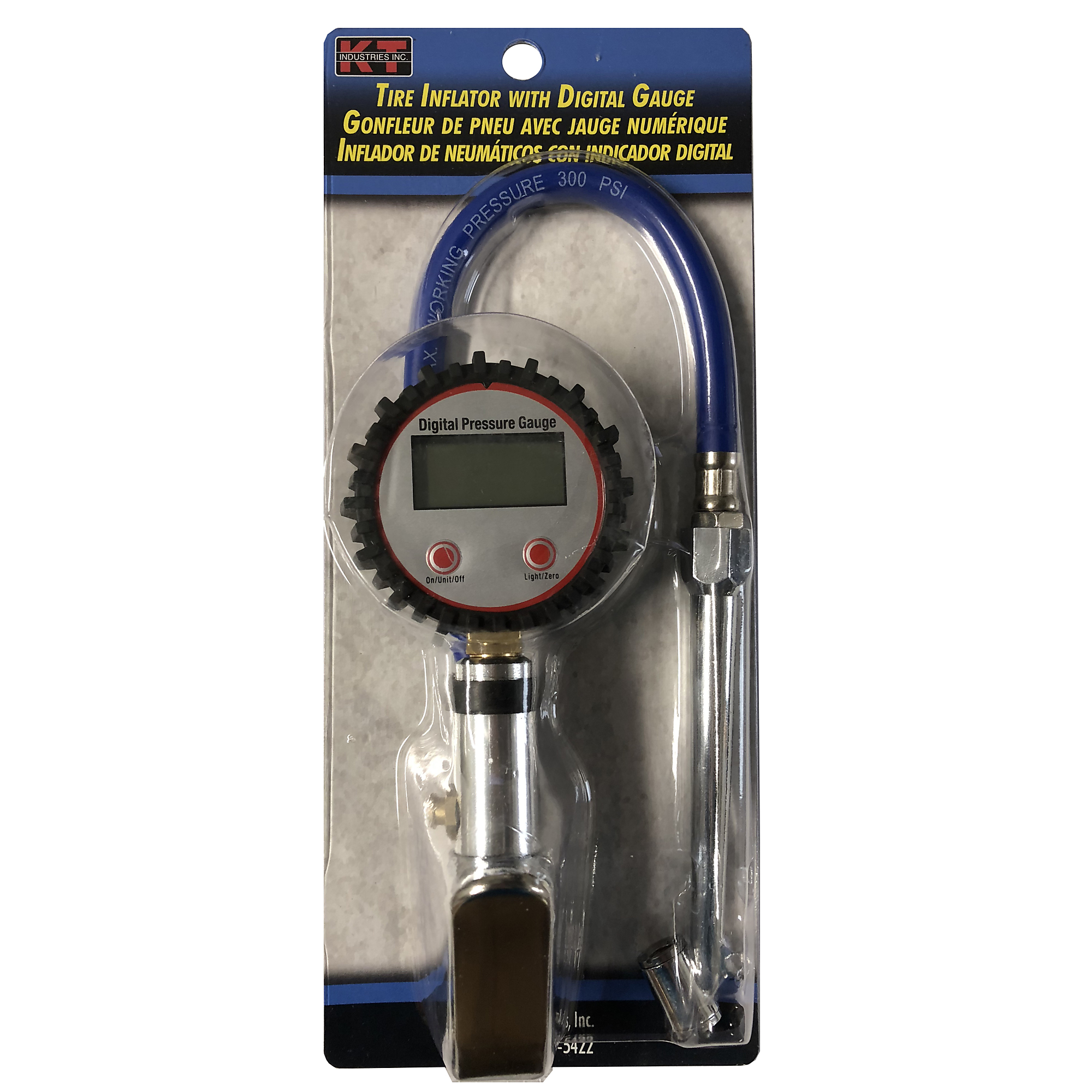 K-T Industries Tire Inflator with Digital Gauge — 0-200 PSI, Waterproof, Aluminum Body, Model# 6-5422